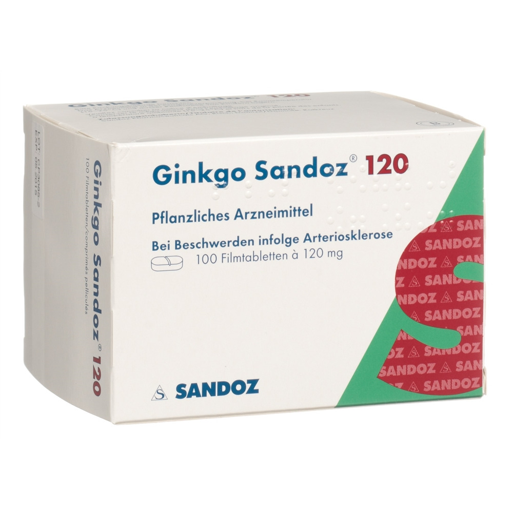 GINKGO Sandoz cpr pell 120 mg 100 pce