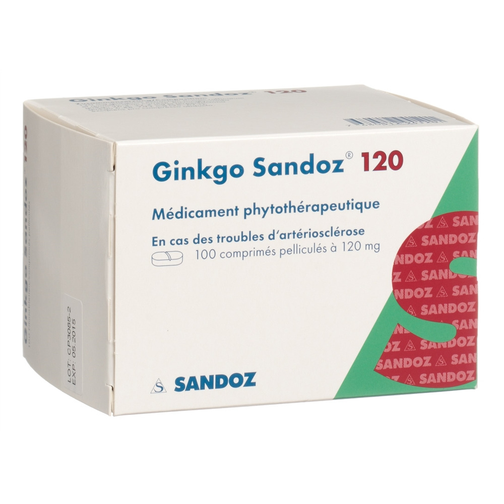 GINKGO Sandoz cpr pell 120 mg 100 pce