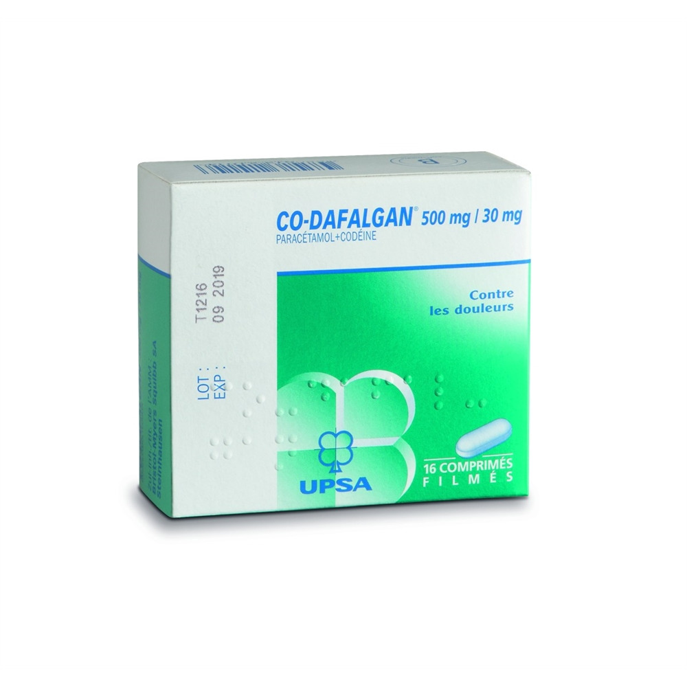 CO-DAFALGAN cpr pell 500/30mg 16 pce