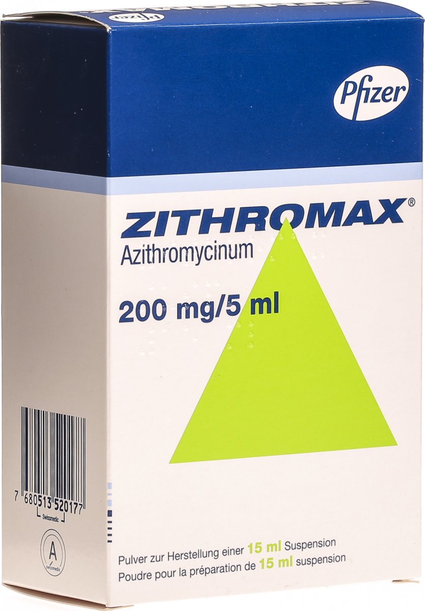 ZITHROMAX pdr 200 mg/5ml pour susp fl 15 ml