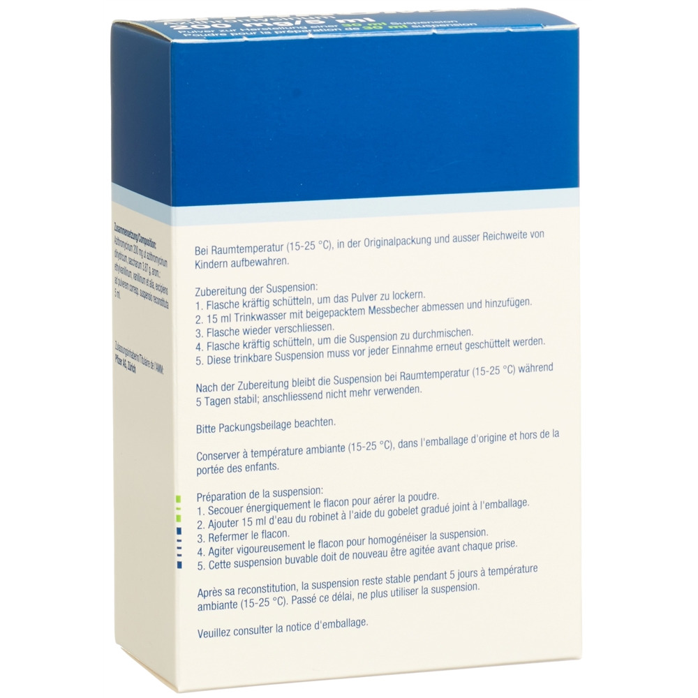 ZITHROMAX pdr 200 mg/5ml pour susp fl 30 ml
