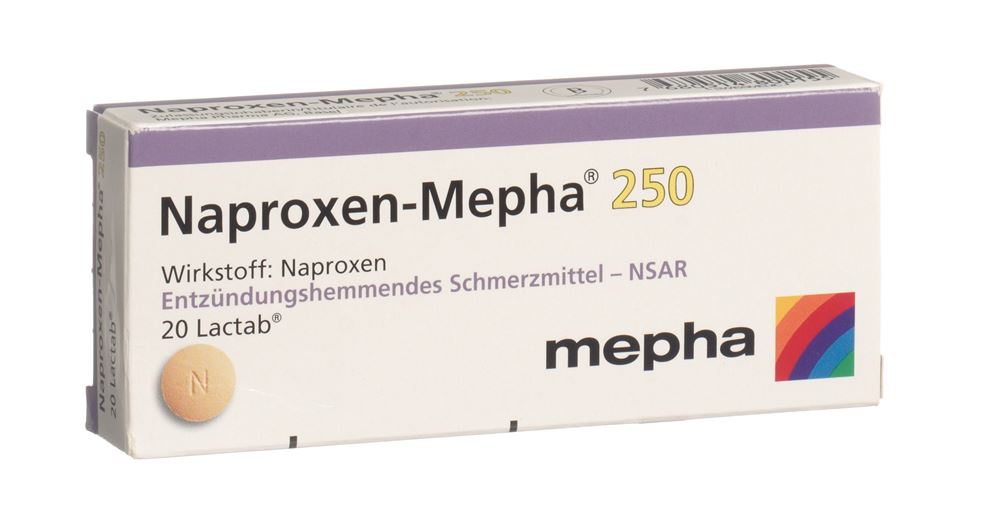 NAPROXEN Mepha Lactab 250 mg 20 pce