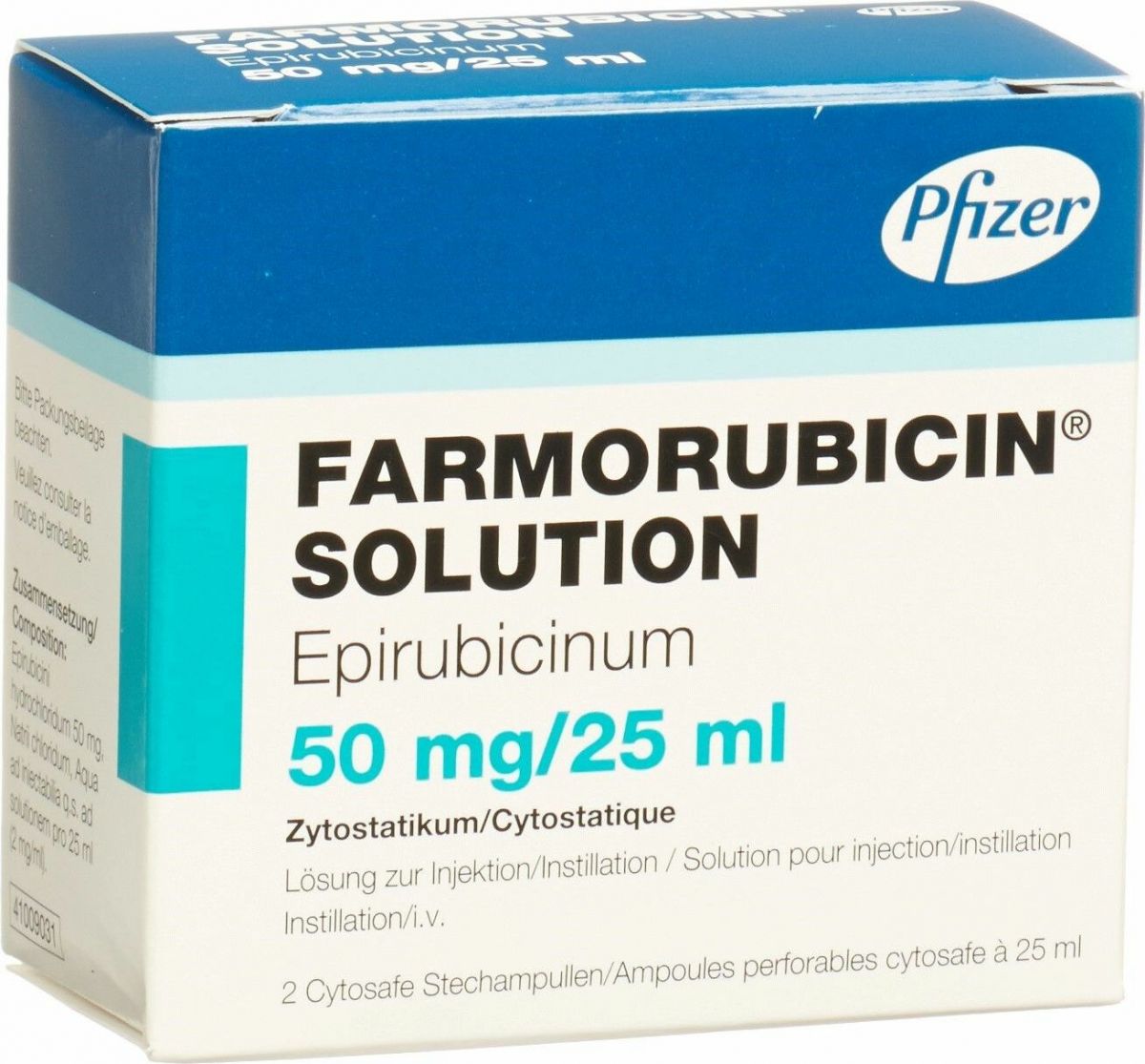 FARMORUBICIN Sol sol inj 50 mg/25ml 25 ml