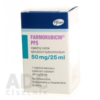 FARMORUBICIN Sol sol inj 50 mg/25ml 25 ml