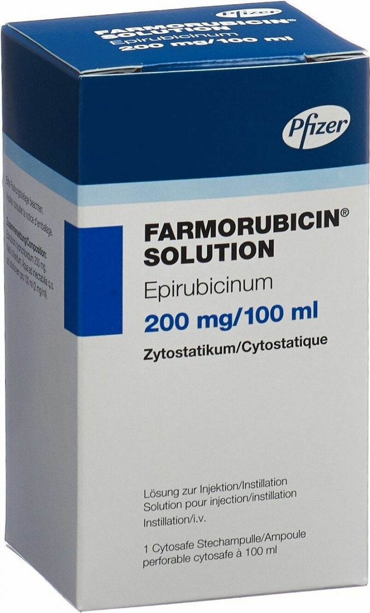 FARMORUBICIN Sol sol inj 200 mg/100ml 100 ml
