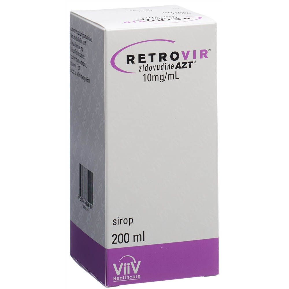 RETROVIR AZT sirop 10 mg/ml fl 200 ml