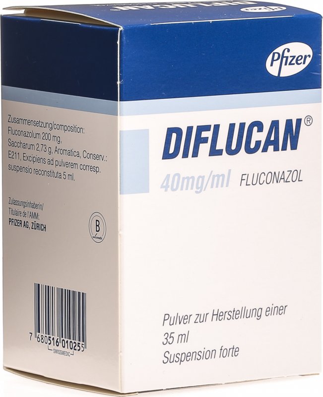 DIFLUCAN pdr 40 mg/ml p susp fl 35 ml