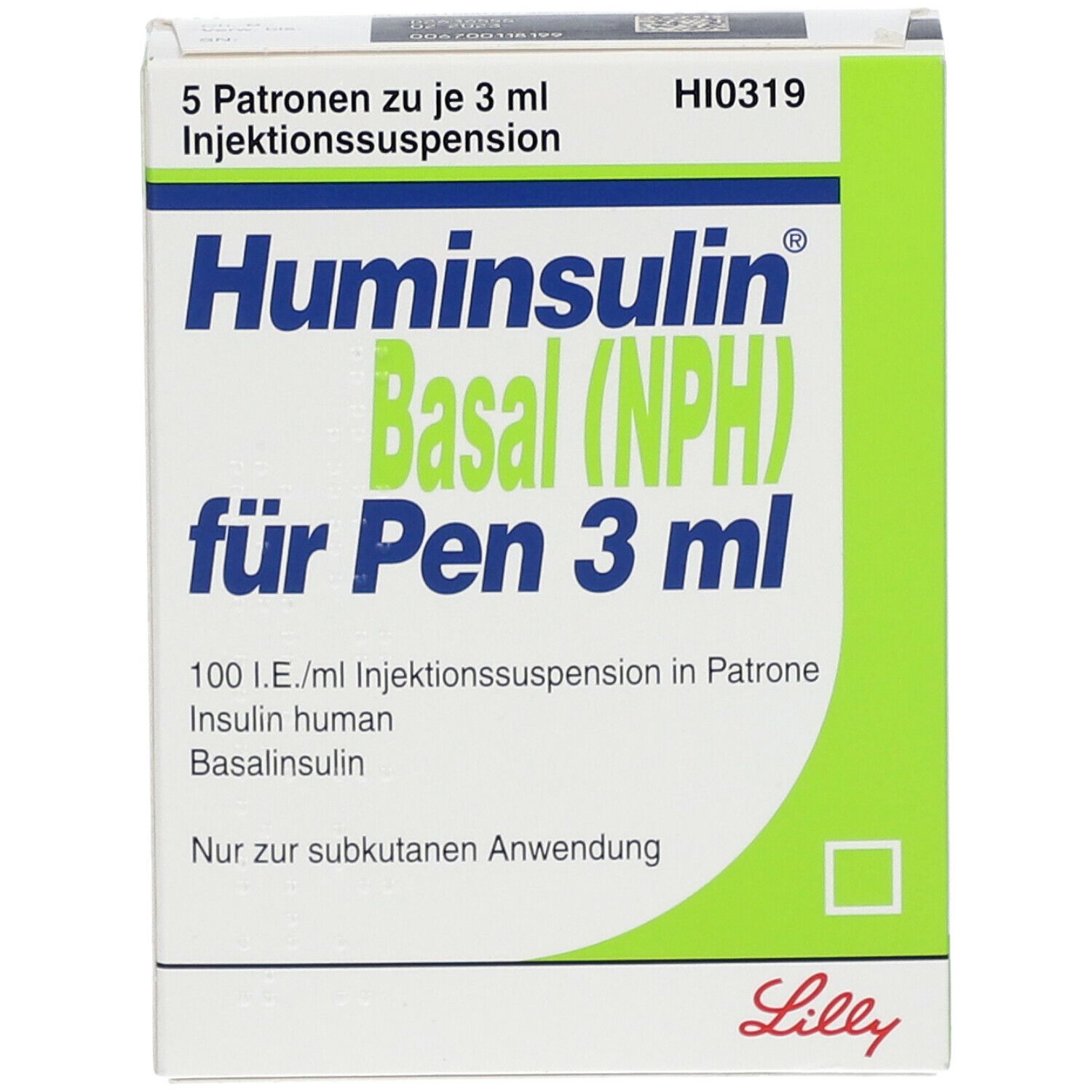 HUMINSULIN Basal susp inj p pen 5 cartouche 3 ml