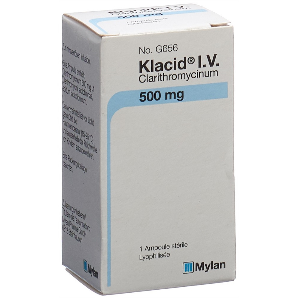 KLACID subst sèche 500 mg i.v. amp