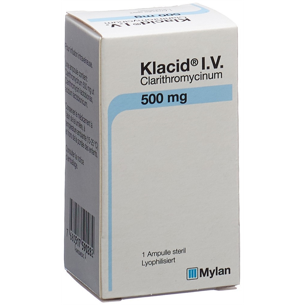 KLACID subst sèche 500 mg i.v. amp