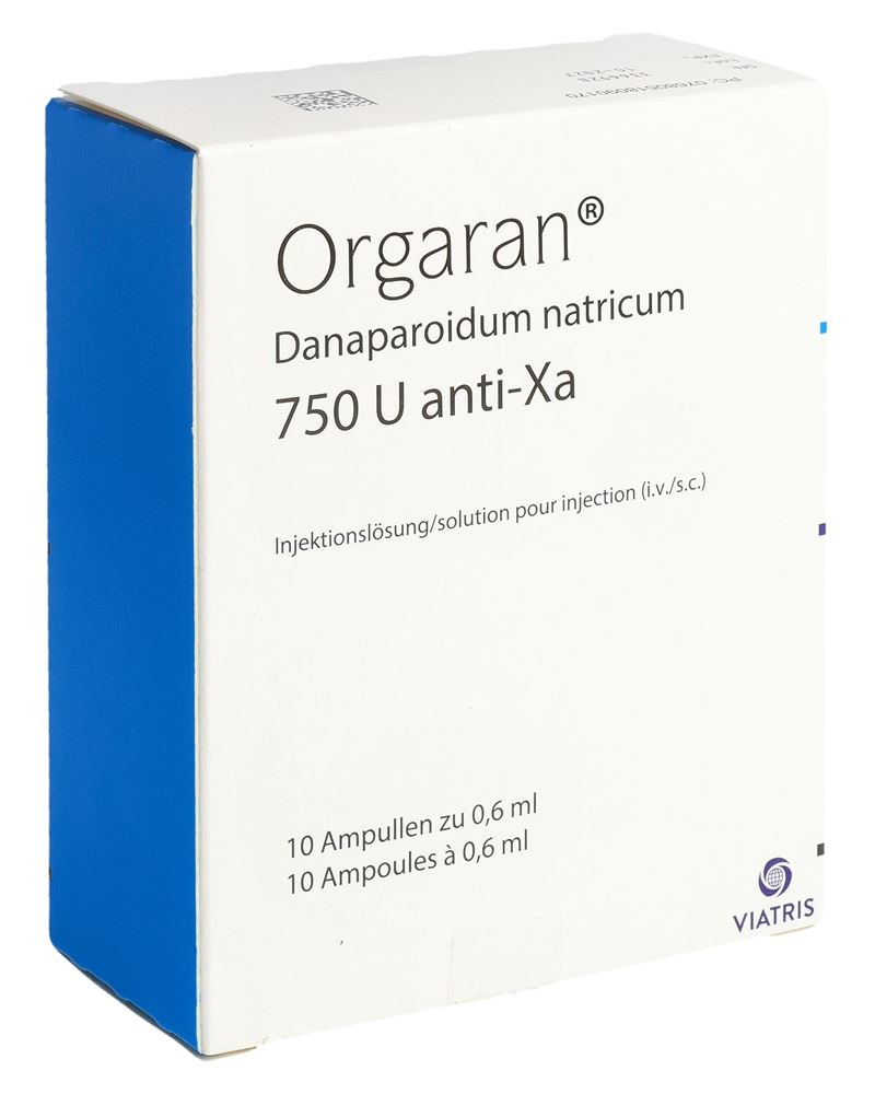 ORGARAN sol inj 750 U/0.6ml 10 amp 0.6 ml