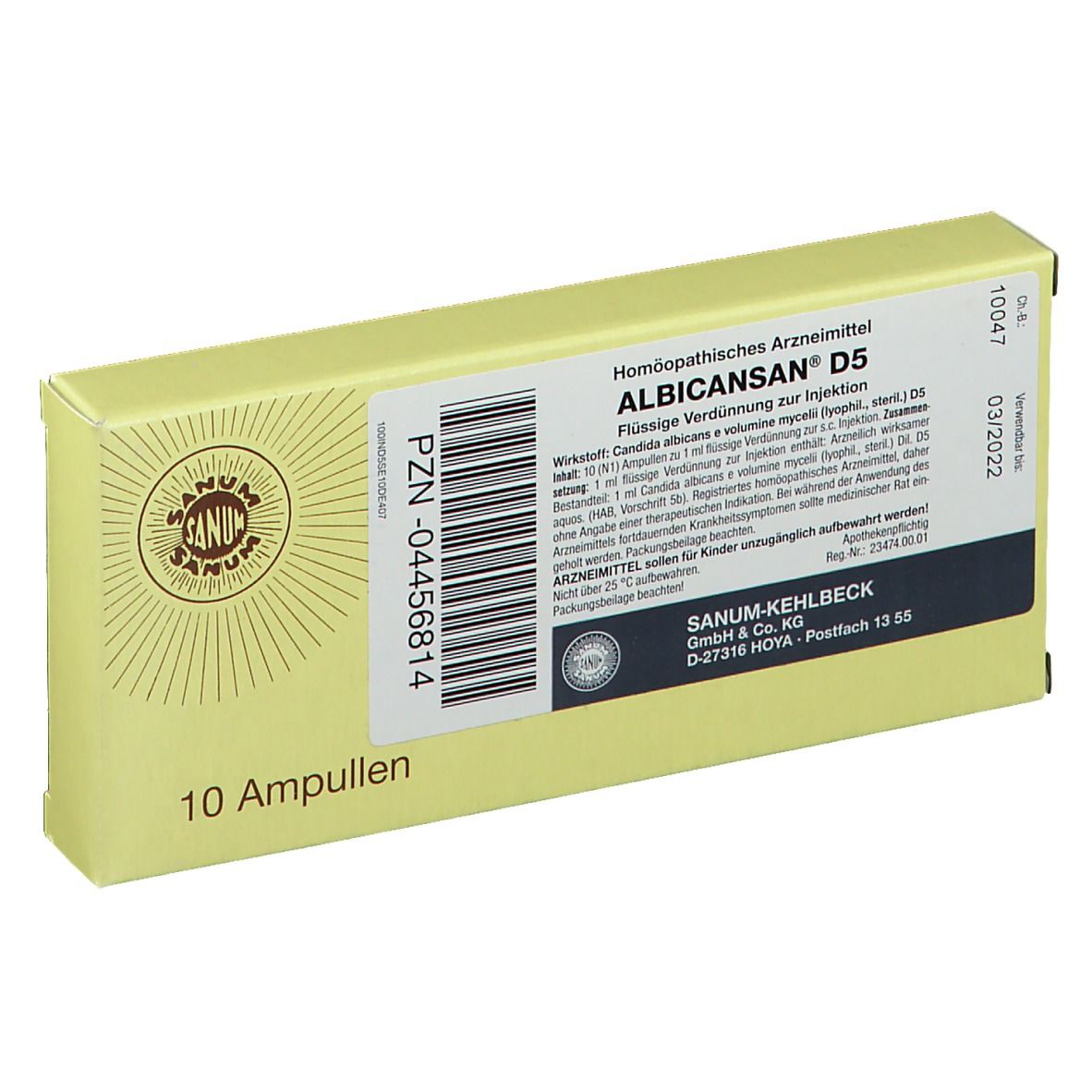 ALBICANSAN sol inj 5 D 10 amp 1 ml