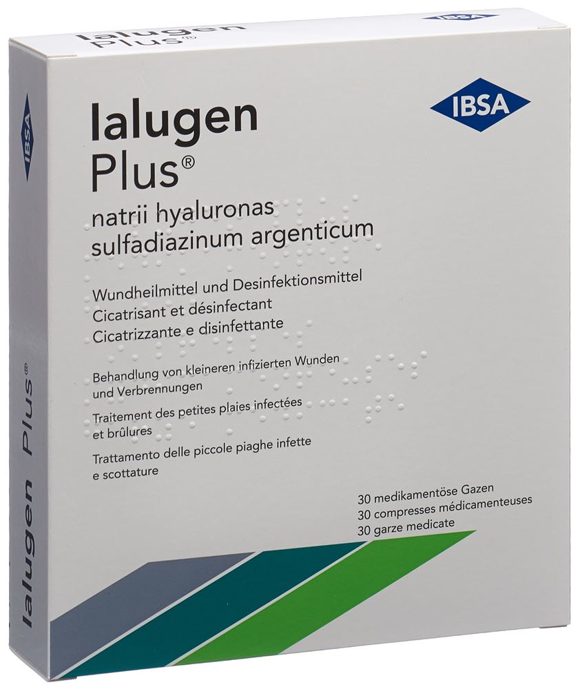 IALUGEN PLUS gazes médicales 10x10cm 30 pce