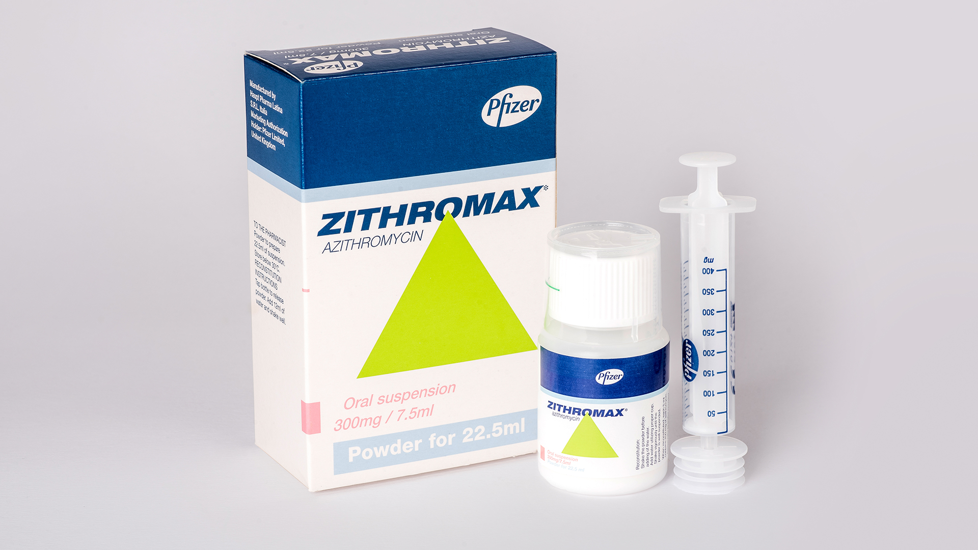 ZITHROMAX pdr 300 mg pour suspension sach 3 pce