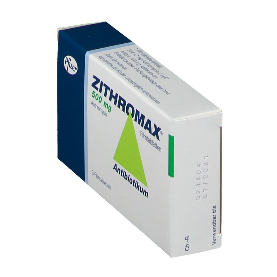 ZITHROMAX pdr 500 mg pour suspension sach 3 pce