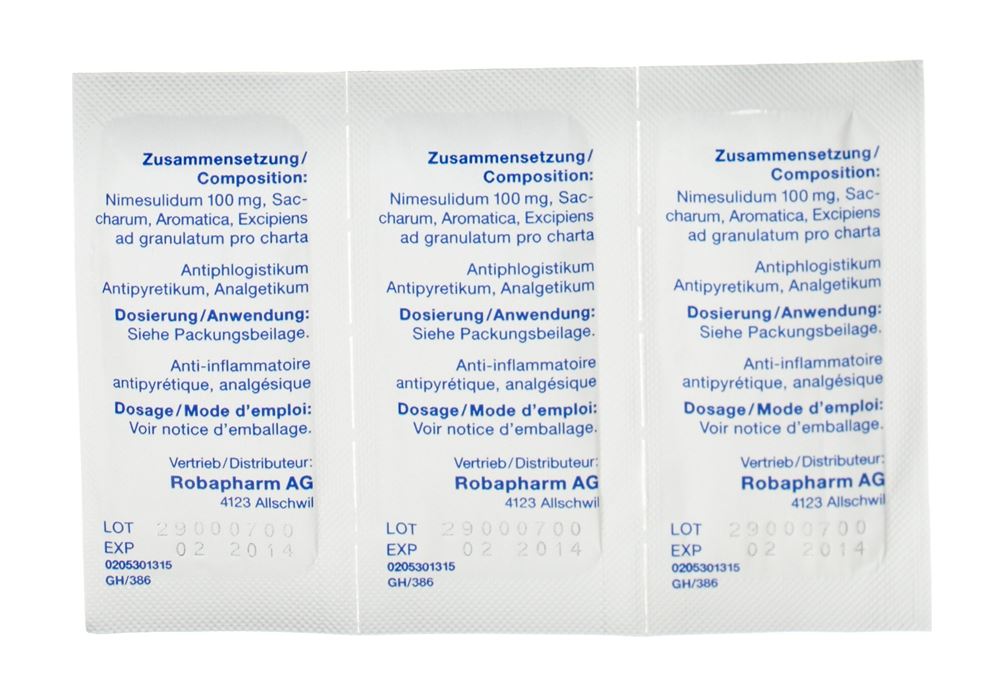 NISULID gran 100 mg sach 15 pce