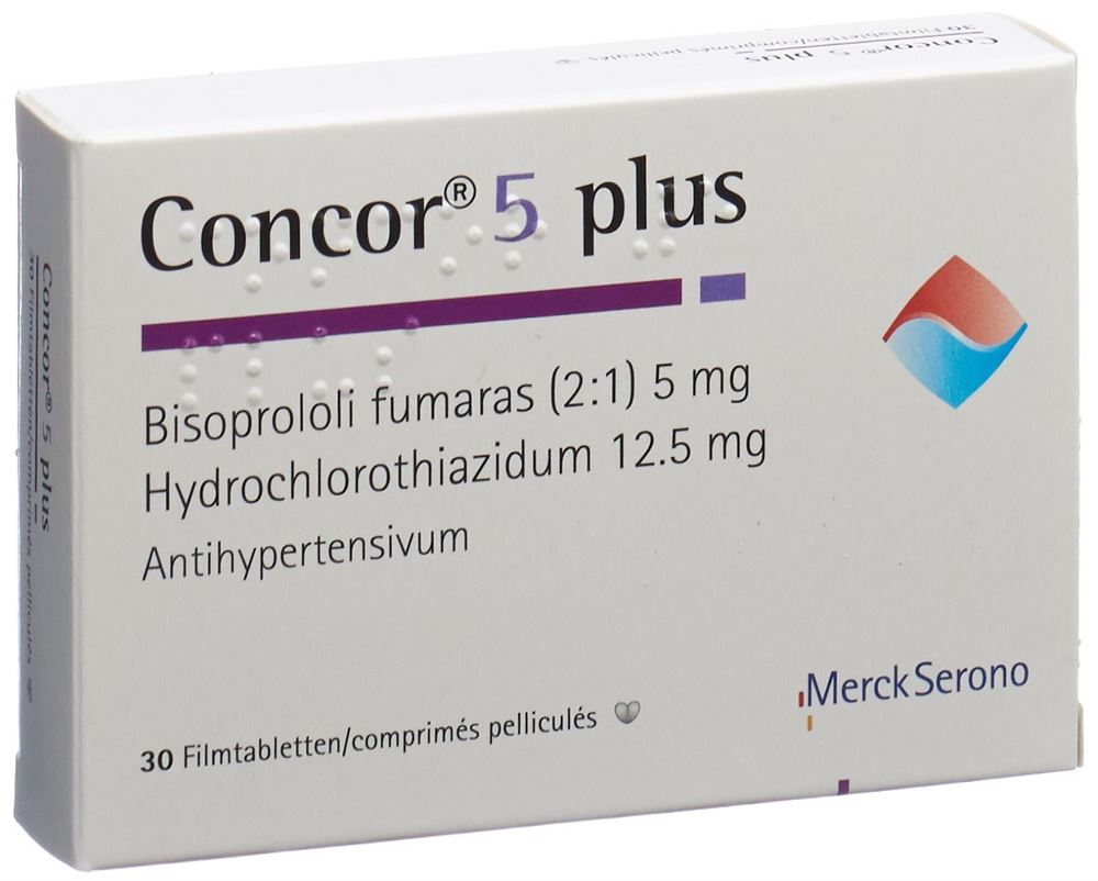 CONCOR 5 plus cpr pell 5/12.5 mg 30 pce
