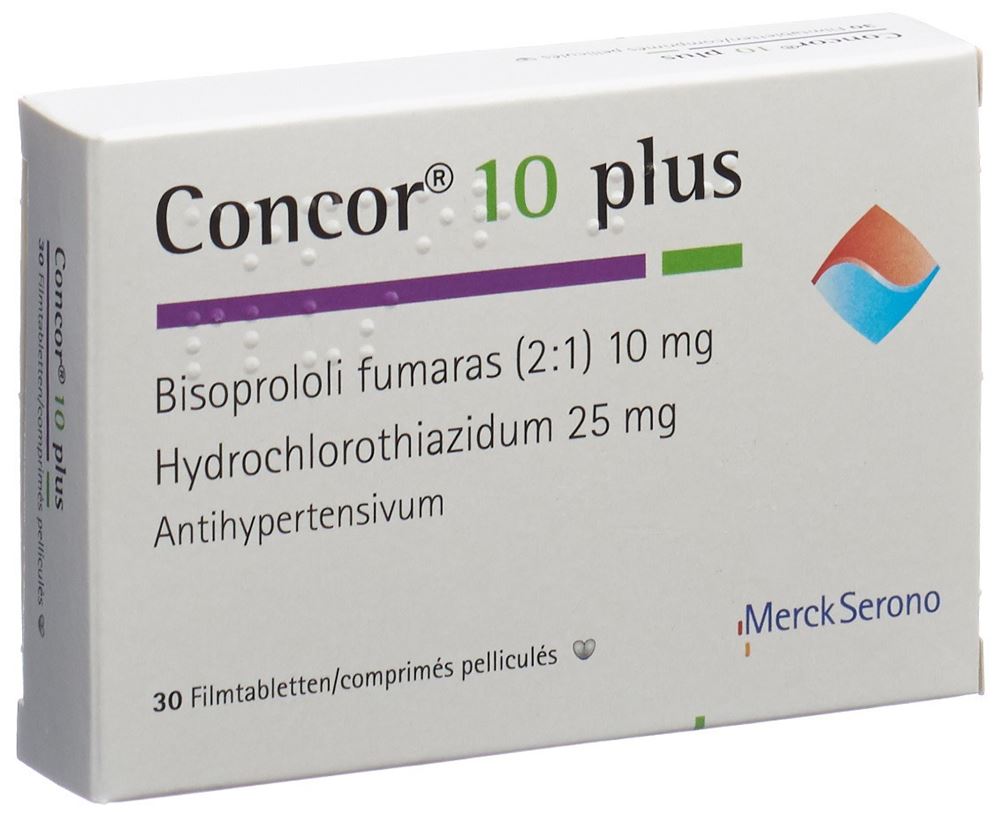 CONCOR 10 plus cpr pell 10/25 mg 30 pce