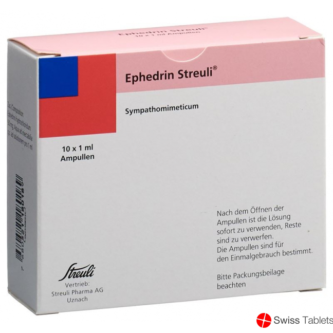 EPHEDRIN Streuli sol inj 50 mg/ml 10 amp 1 ml