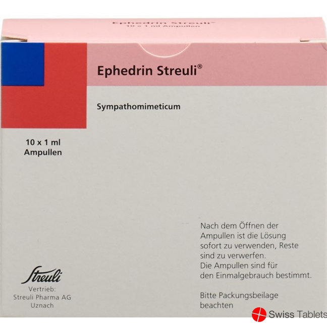 EPHEDRIN Streuli sol inj 50 mg/ml 10 amp 1 ml