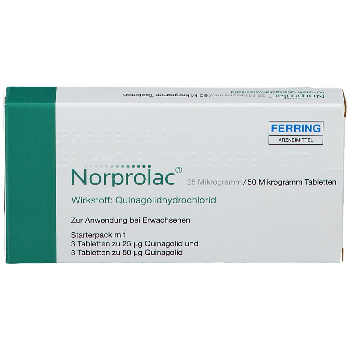 NORPROLAC emballage-départ cpr 25mcg + 50mcg 6 pce