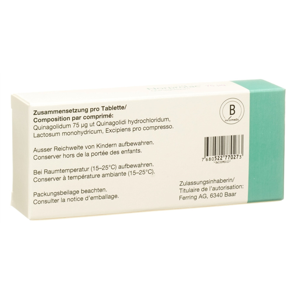 NORPROLAC cpr 75 mcg 30 pce