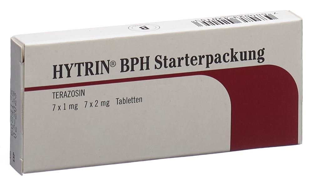HYTRIN BPH emballage départ cpr 7x1mg 7x2mg 14 pce