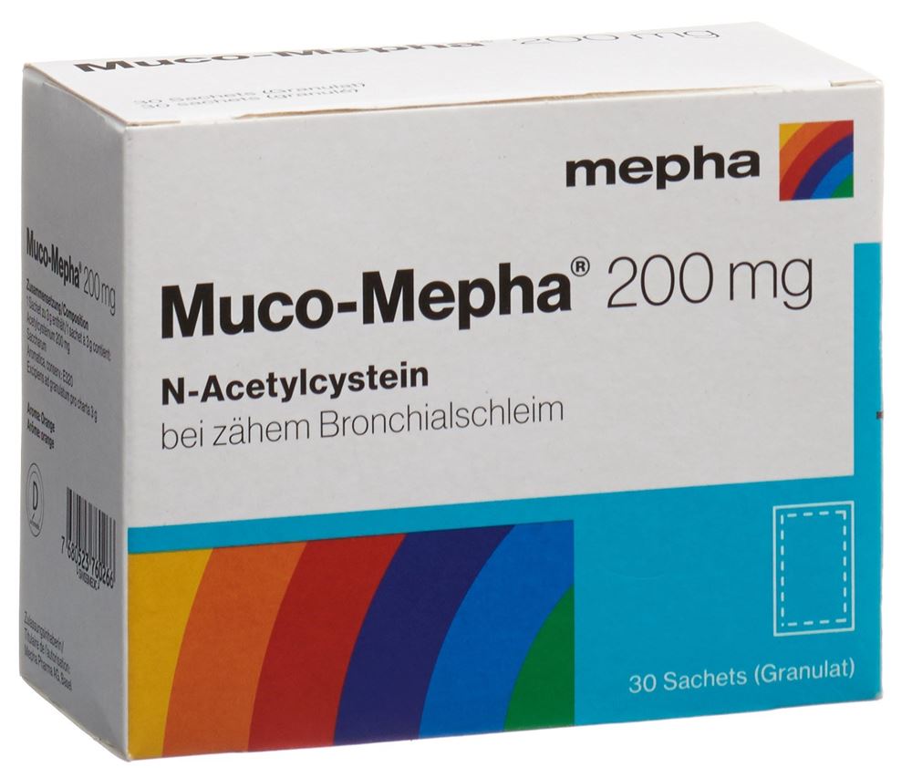 MUCO Mepha gran 200 mg sach 30 pce