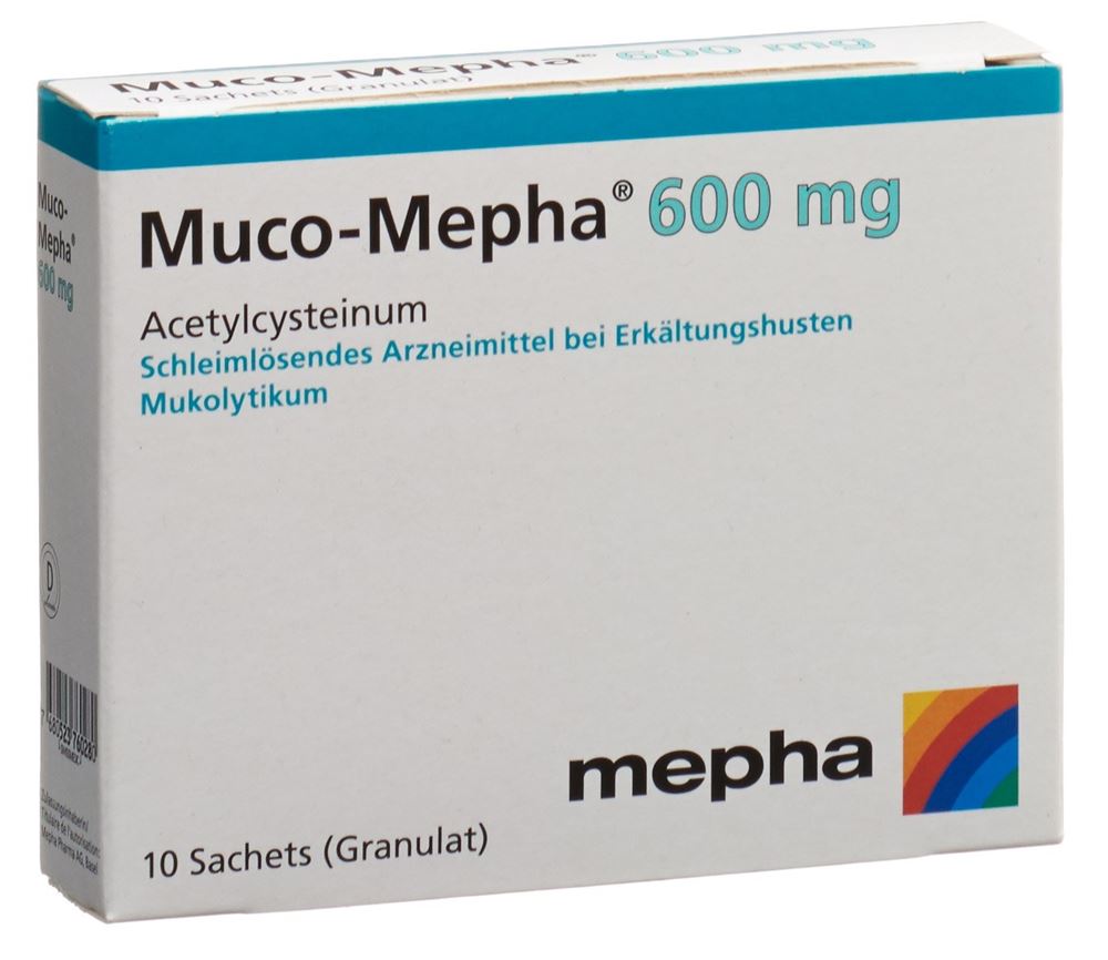 MUCO Mepha gran 600 mg sach 10 pce