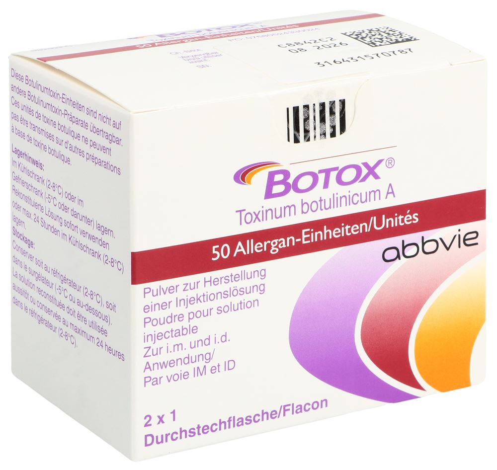 BOTOX subst sèche 50 U amp 2 pce