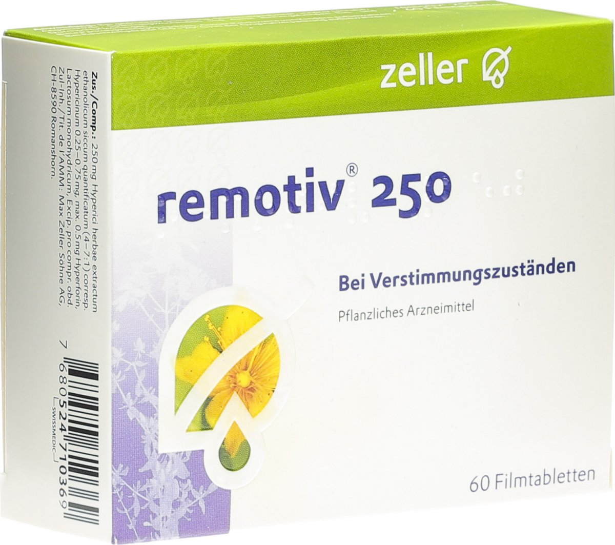 REMOTIV cpr pell 250 mg 60 pce