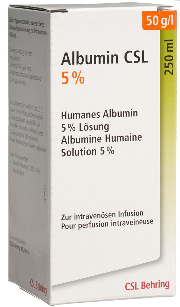 ALBUMIN CSL 5% sol perf 250 ml flac