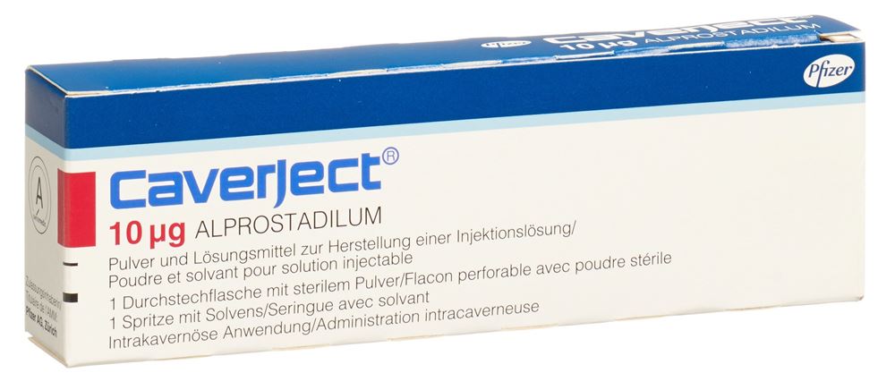 CAVERJECT subst sèche 10 mcg avec solvant flac