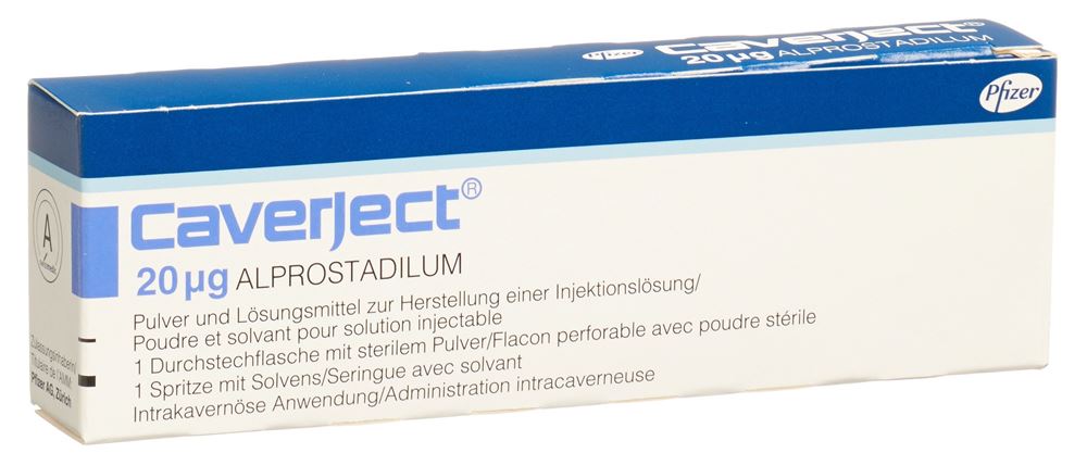 Caverject 20 ug, Pulver und Lösungsmittel zur Herstellung einer Injektionslösung