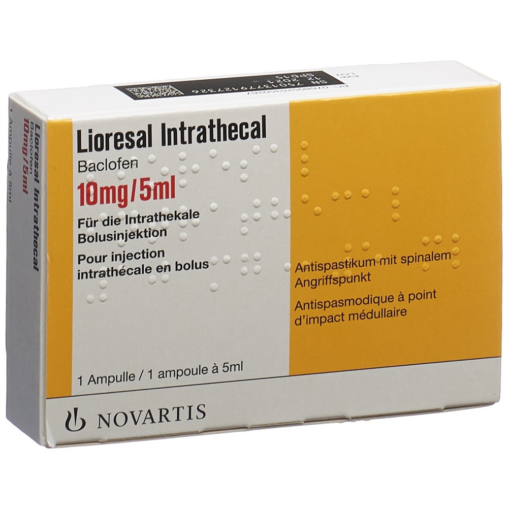 LIORESAL intrathécal sol inj 10 mg/5ml amp