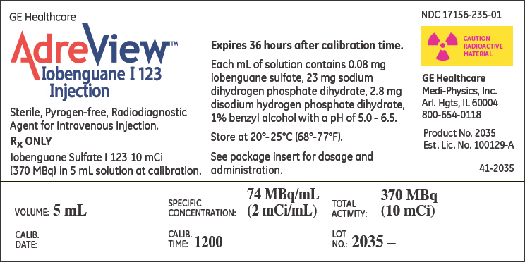 ADREVIEW Iobenguane (I-123) sol inj 37 MBq