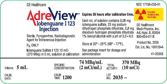ADREVIEW Iobenguane (I-123) sol inj 37 MBq