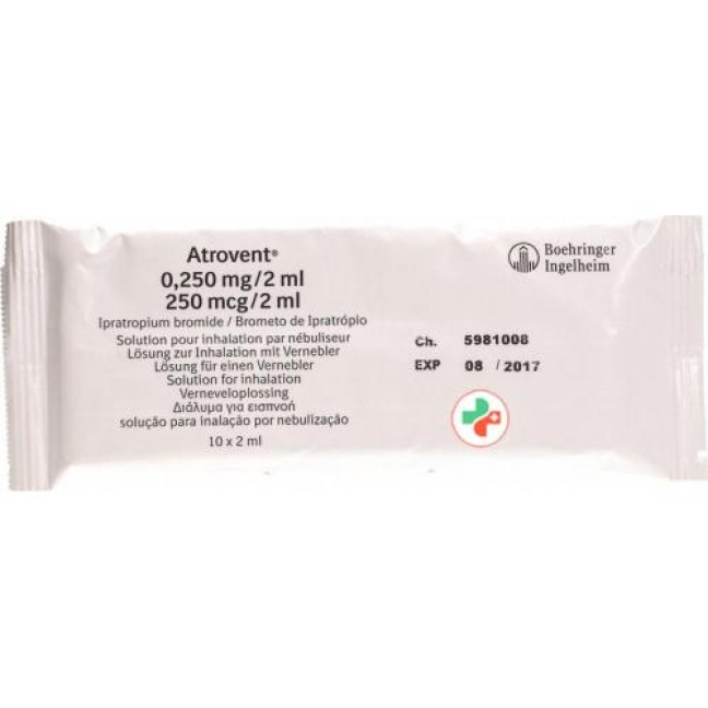 ATROVENT sol inhal 250 mcg/2ml 60 monodos 2 ml
