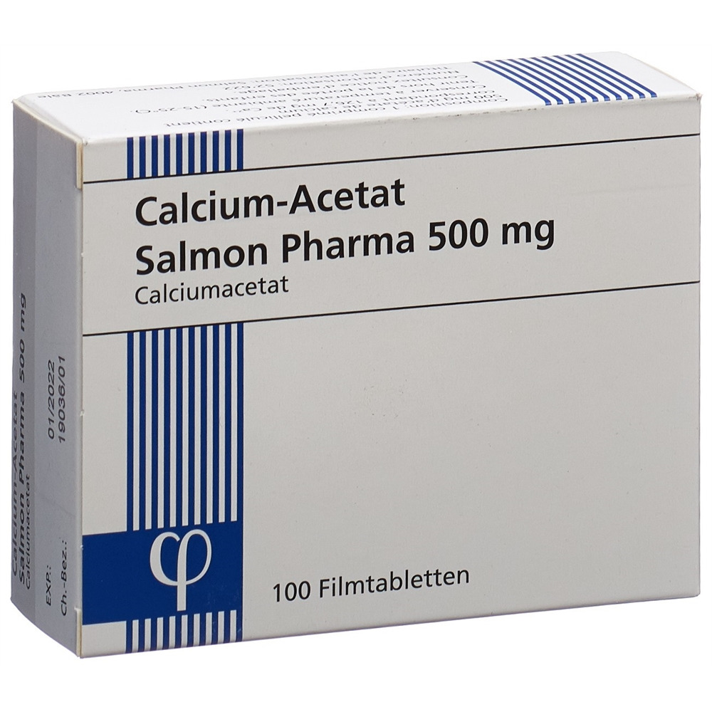 ACETATE DE CALCIUM Salmon Pharma 500 mg 100 pce
