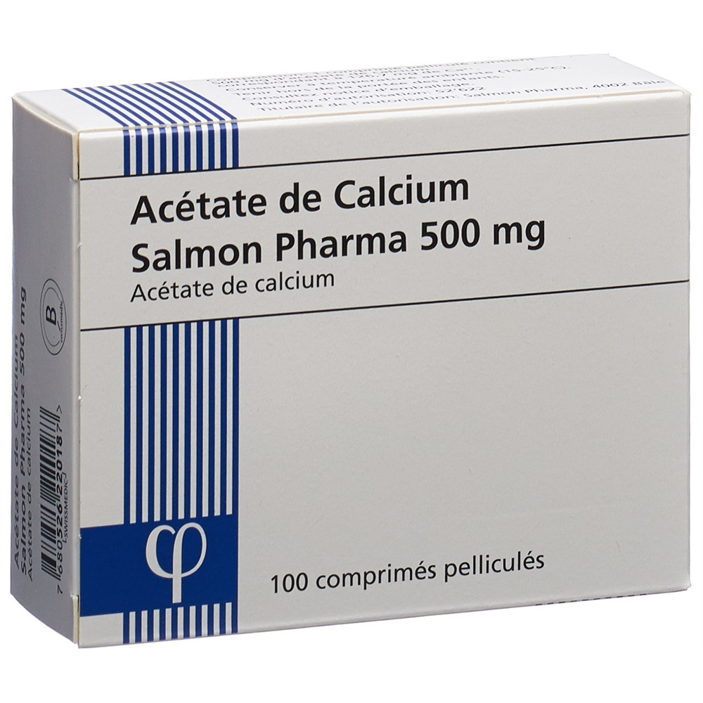 ACETATE DE CALCIUM Salmon Pharma 500 mg 100 pce