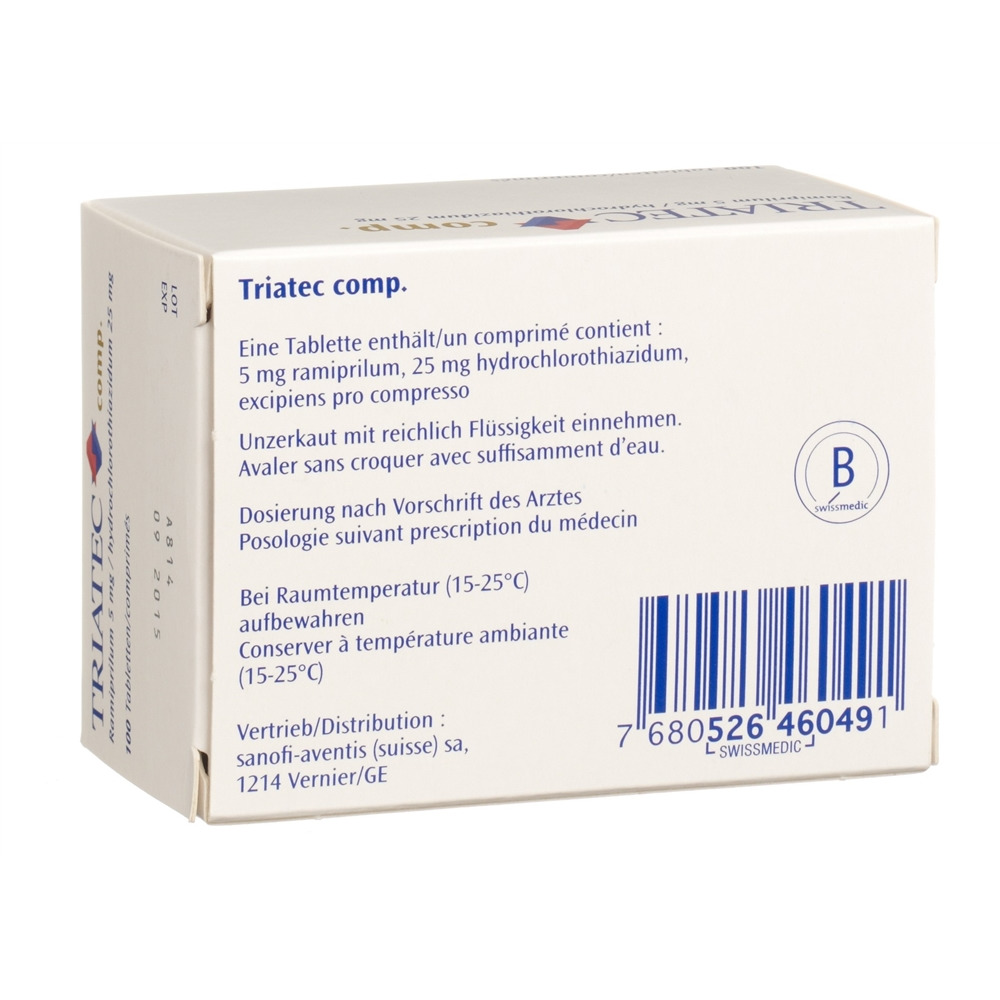 TRIATEC comp cpr 5/25 mg 100 pce