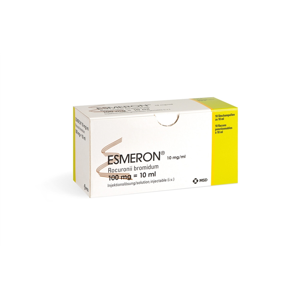 ESMERON sol inj 100 mg/10ml 10 flac 10 ml