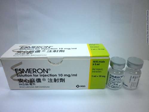 ESMERON sol inj 100 mg/10ml 10 flac 10 ml