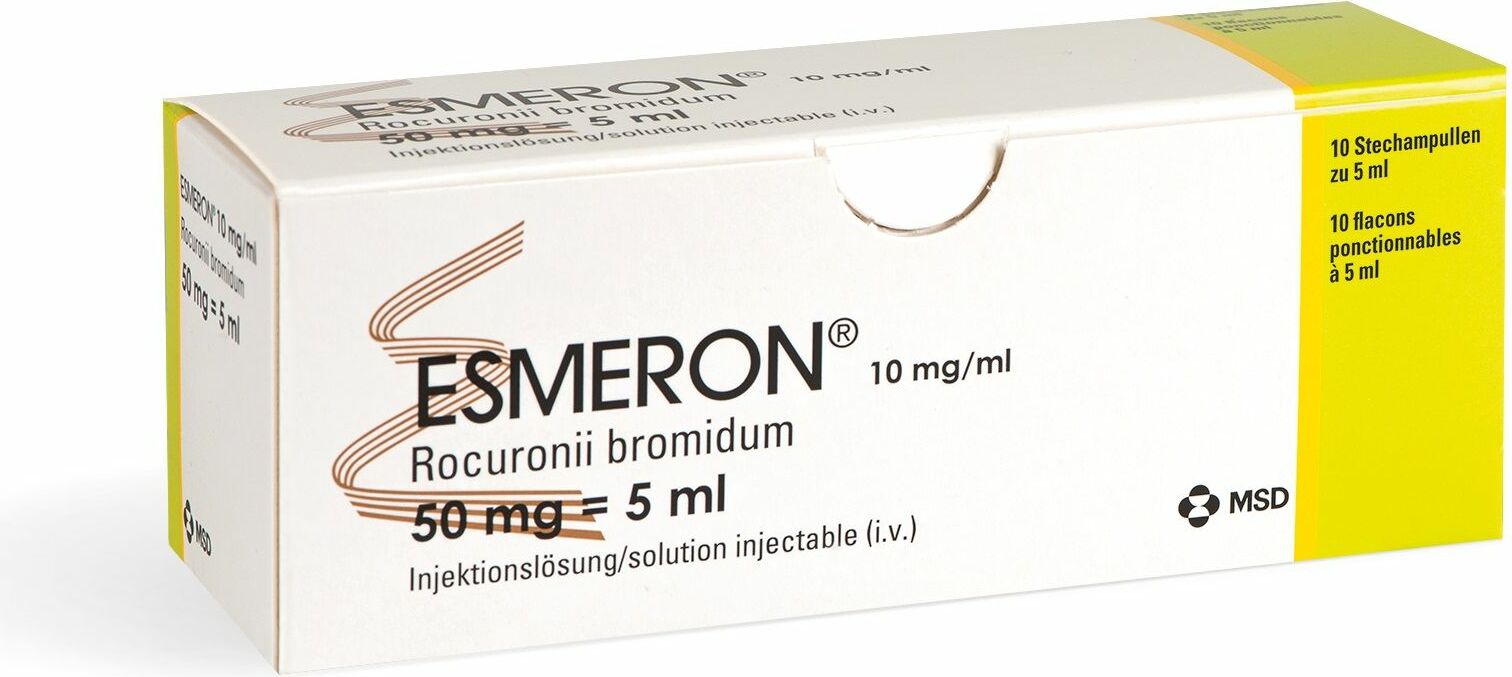 ESMERON sol inj 50 mg/5ml 10 flac 5 ml