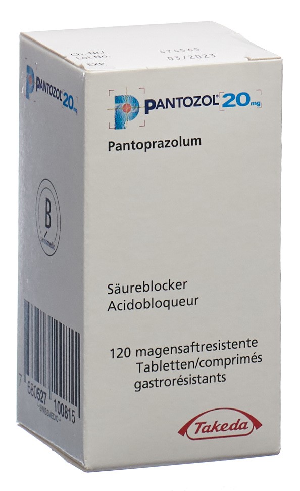 PANTOZOL cpr pell 20 mg bte 120 pce