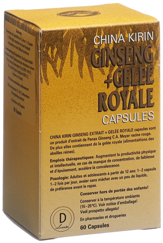 CHINA KIRIN Ginseng+Gelée Royale caps moll 60 pce