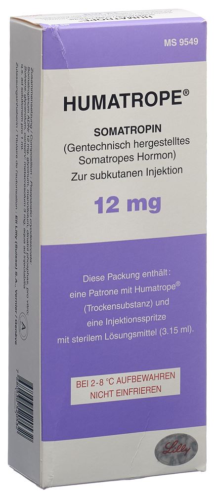Humatrope 12 mg, poudre et solvant pour solution injectable