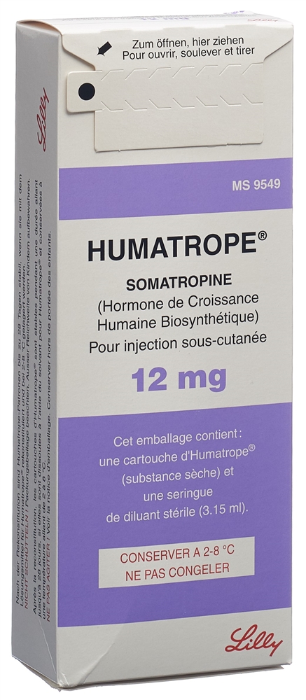 Humatrope 12 mg, poudre et solvant pour solution injectable