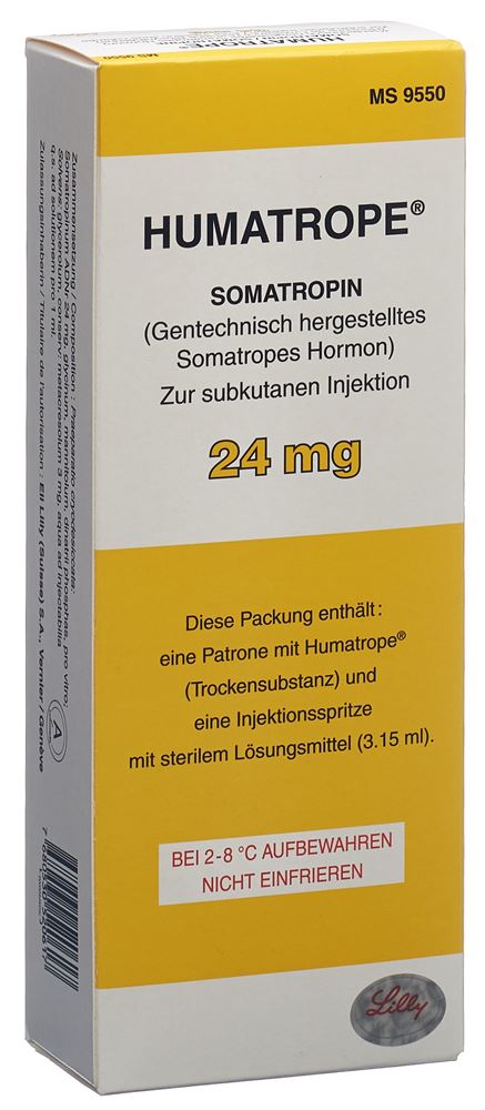 HUMATROPE subst sèche 24 mg c solv amp