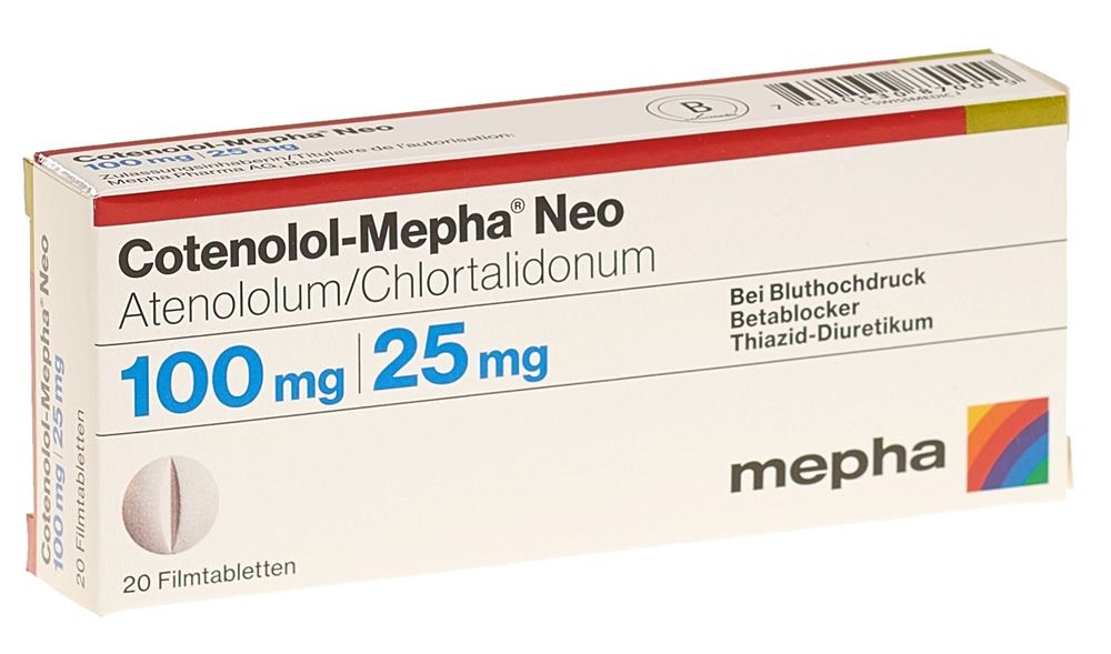 COTENOLOL Mepha Neo cpr pell 100/25 20 pce
